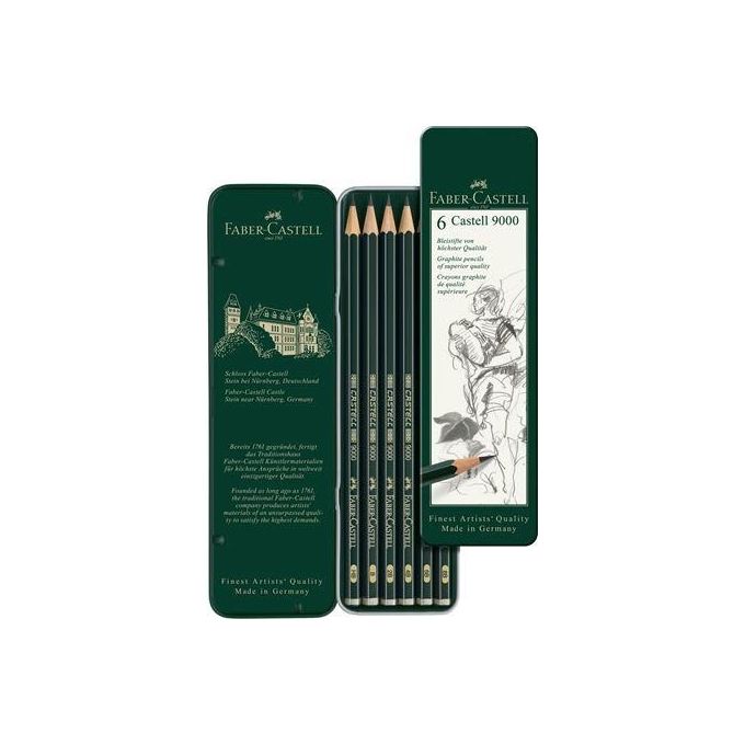 Faber Castell Confezione 12 Metallo 6 Matite Grafite
