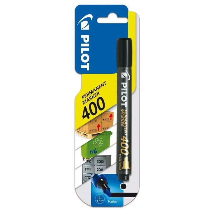 Pilot SCA 400 Confezione 12 Marcatori Punta a Scalpello 4mm Nero