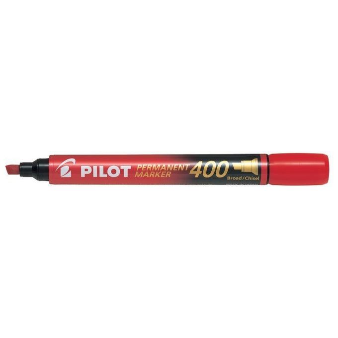 Pilot SCA 400 Confezione 12 Marcatori Punta a Scalpello 4mm Rosso