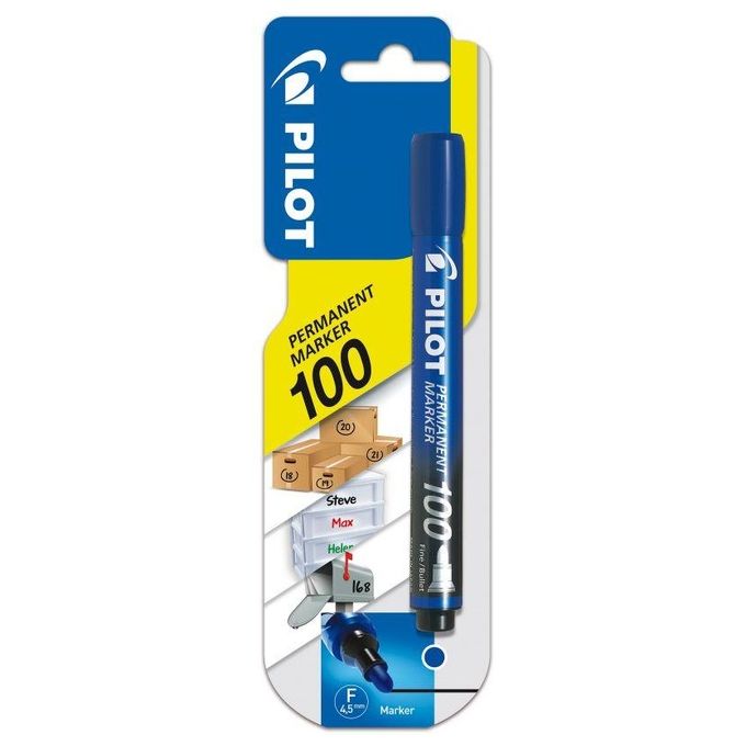 Pilot SCA 100 Confezione 12 Marcatori Punta Tonda 1mm Blu