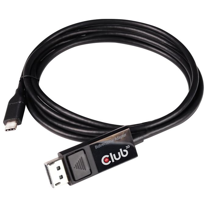Club3d CAC-1557 Cavo Adattatore Usb 3D da Tipo C a DisplayPort 8K 60Hz HDR 1.8mt Nero
