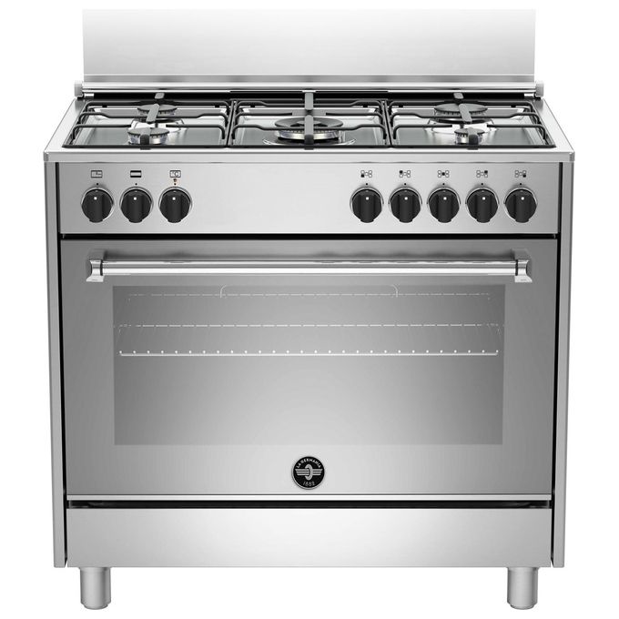 La Germania Americana AMN965EXV-24 Cucina a Gas 5 Fuochi Forno Elettrico Multifunzione 117 Litri Acciaio Inossidabile Classe Energetica A