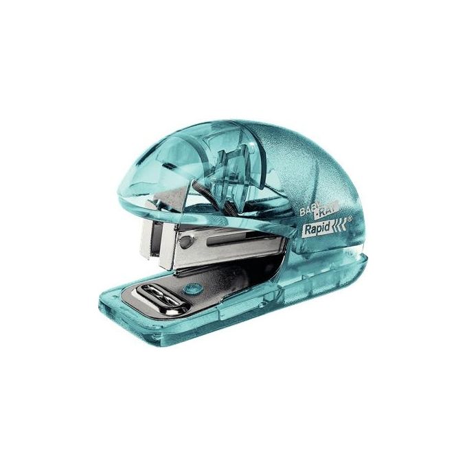 Rapid COLOURæICE Mini Pinzatrice con Leva Punti Integrato e 1000 Punti Metallici Inclusi Azzurro