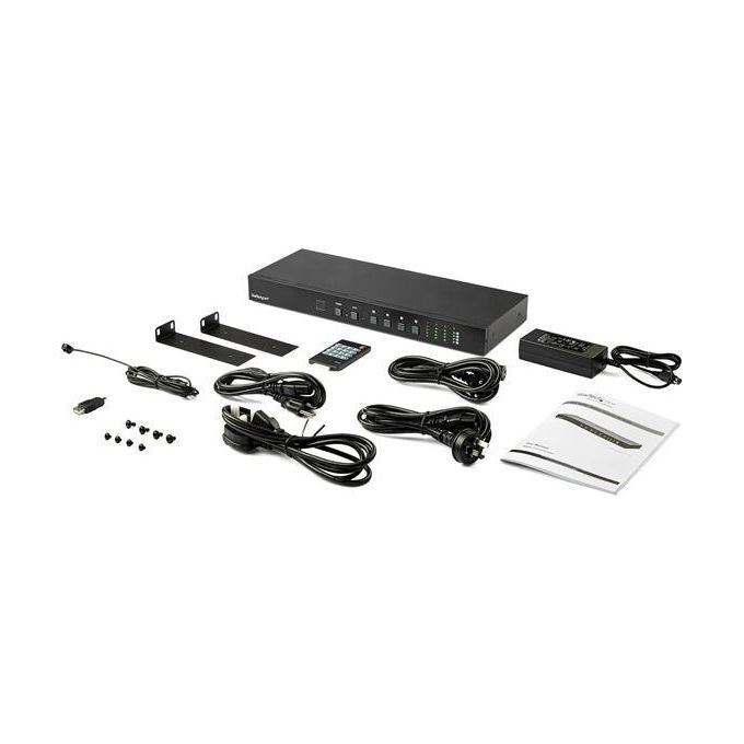 StarTech.com Switch Moltiplicatore Matrice Video Hdmi 4x4 con Controllo Audio e Ethernet 4K 60Hz