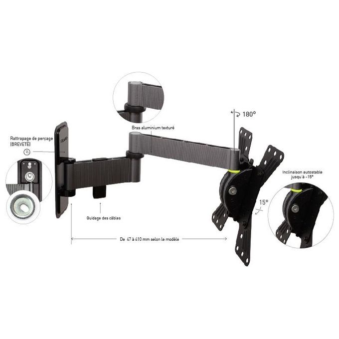 ITB Solution EXO 200TW3 Staffa Snodo per Tv Fino a 37