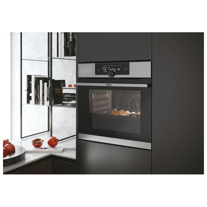 Haier HWO60SM2FS9XH Forno elettrico da incasso I-Turn Serie 2 Multi-level 70 Litri Pirolitico  Idrolitico 13 Funzioni Classe A Inox