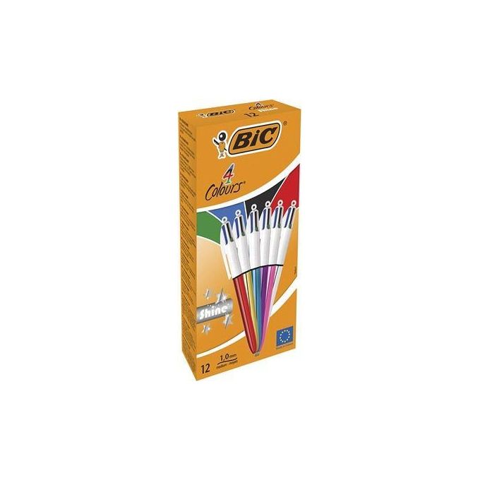 Bic Confezione 12 Penne 4 Colour Shine