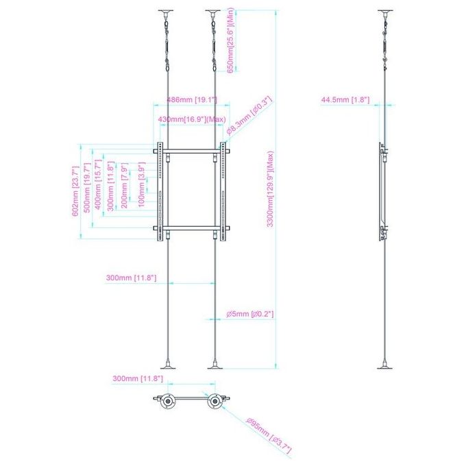 Nilox MB6959 Floor-To-Ceiling Wire 3mt
