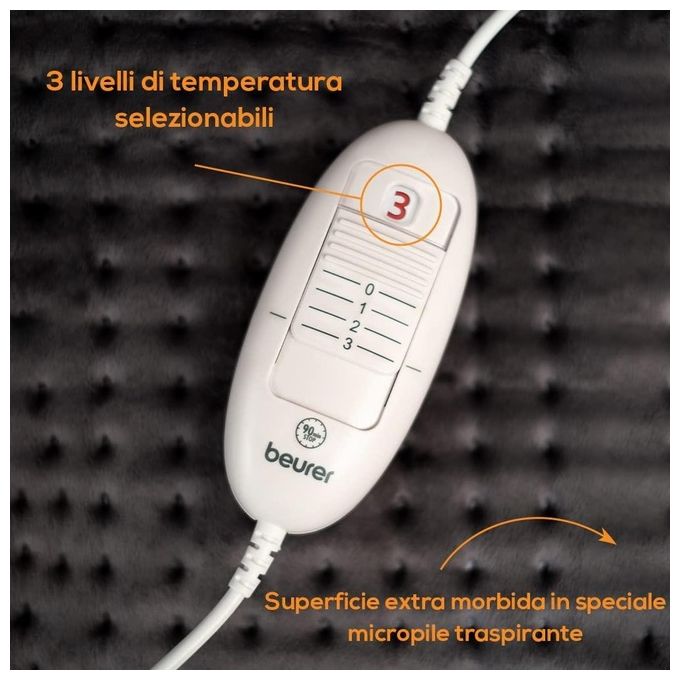 Beurer HK 53 Cosy Termoforo per Schiena e Cervicale con Superficie Morbida e Avvolgente