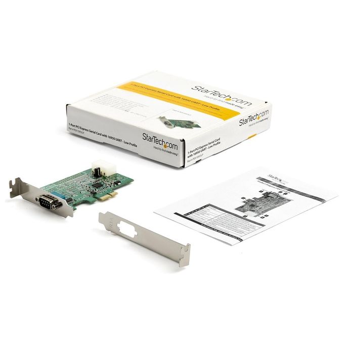 StarTech.com Scheda Adattatore Seriale PCI Express a RS232 a 4 Porte con UART 16950