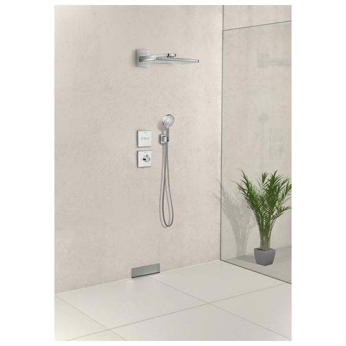 Hansgrohe Showerselect Glass Parte Est. Miscelat. Doccia Termostatico Alta Portata Nero-Cromo