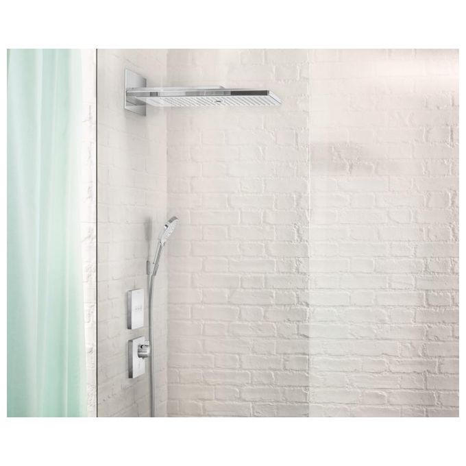 Hansgrohe Showerselect Glass Parte Est. Miscelat. Doccia Termostatico 3 Utenze Bianco-Cromo