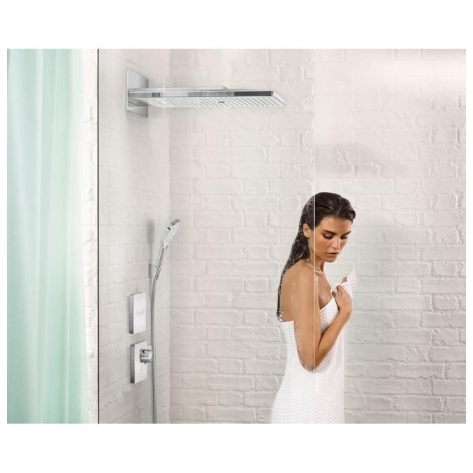 Hansgrohe Showerselect Glass Parte Est. Miscelat. Doccia Termostatico 3 Utenze Nero-Cromo