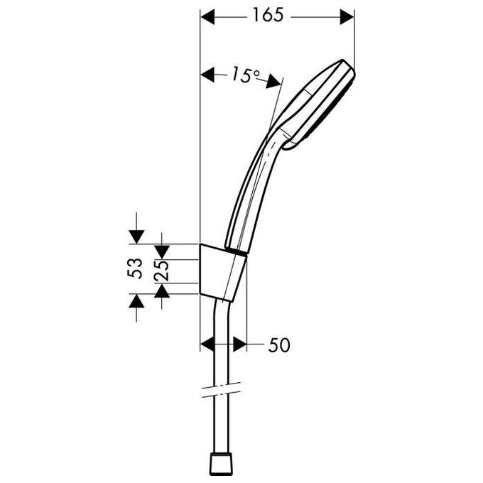 Hansgrohe Croma 100 27592 Duplex Flessibile 125 Cromo
