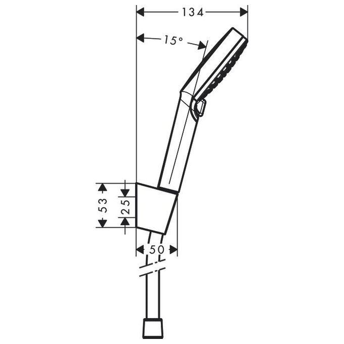 Hansgrohe Crometta Vario Porter Set Doccetta Con Flessibile 1,25M Bianco-Cromo