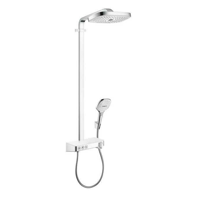 Hansgrohe Raind.27127 Colonna Doccia Termostatico Esterno Bianco-Cromo