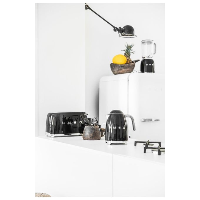Smeg TSF02BLEU Estetica 50's Style Tostapane 4 Fette 6 Livelli di Doratura Nero