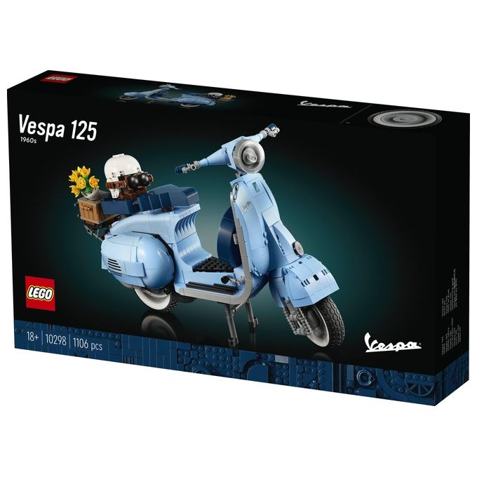 LEGO Icons 10298 Vespa 125, Set in Mattoncini, Modellismo Adulti, Replica Piaggio Anni 60, Idea Regalo, Hobby Creativo