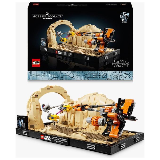 LEGO Star Wars Diorama Gara dei Sgusci su Mos Espa di Anakin Skywalker, Kit Modellismo per Adulti dal Film La Minaccia Fantasma, Gadget da Collezione
