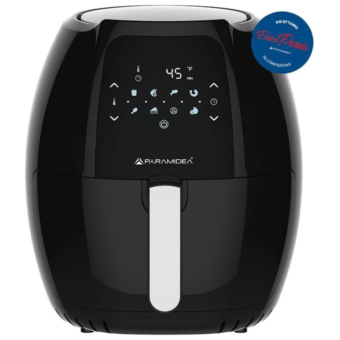 Pyramidea AF810B Friggitrice ad Aria Calda 8 Litri Indipendente 1800W Nero
