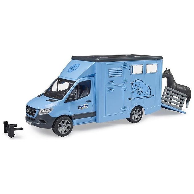 Bruder Bworld Modellino di Furgone con 1 Cavallo