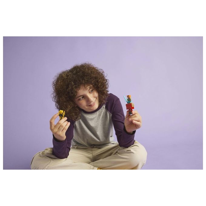 LEGO Minecraft Battaglia sul Ponte del Nether Gioco d'Avventura per Bambini e Bambine da 6 Anni Piccolo Set da Costruire con Funzioni e 4 Personaggi del Videogioco Idea Regalo di Compleanno 21266