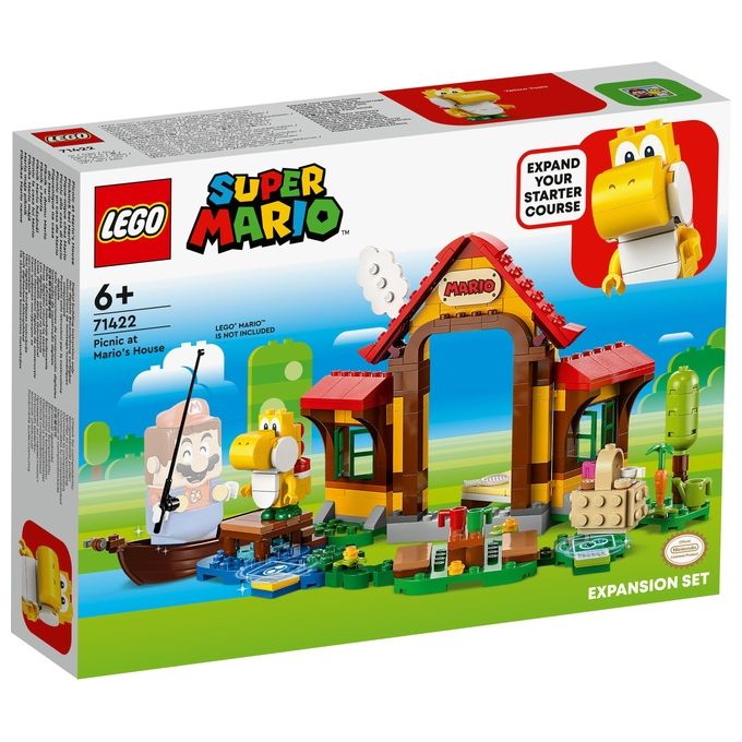 LEGO Super Mario 71422 – Picnic a Casa di Mario, Set di Espansione 259 Pezzi con Personaggi di Mario, Yoshi e Goomba, Eta' 6+