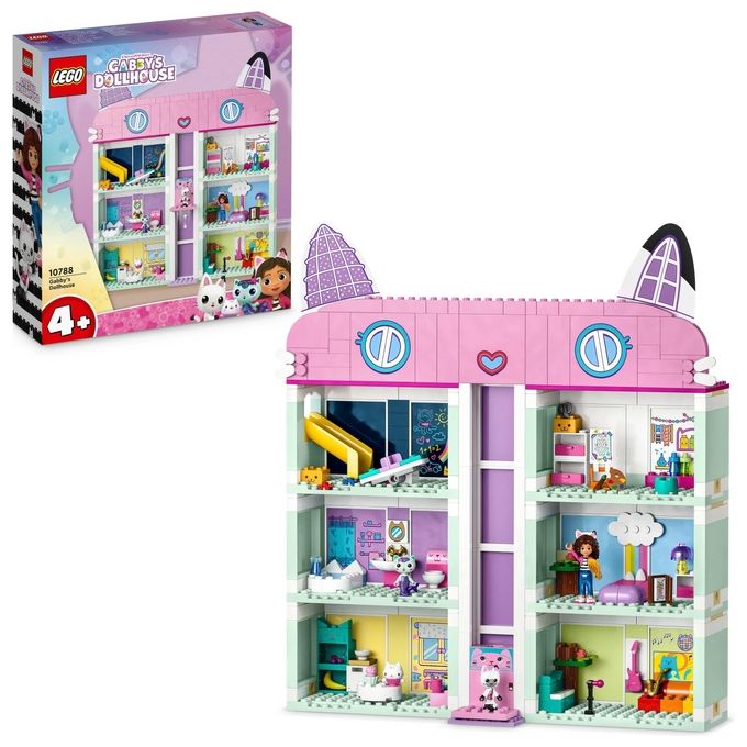 LEGO 10788 La Casa delle Bambole di Gabby, Casa Giocattolo a 4 Piani e 8 Stanze con i Personaggi di Gabby, Regalo Bambini 4+