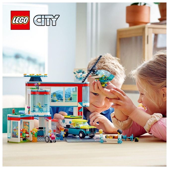 LEGO City Ospedale Set con ambulanza Giocattolo ed Elicottero di Soccorso