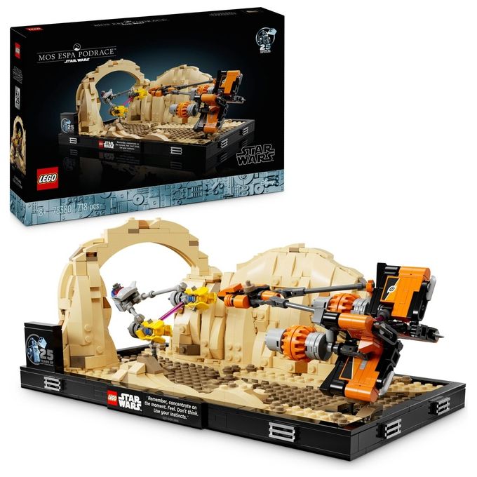 LEGO Star Wars Diorama Gara dei Sgusci su Mos Espa di Anakin Skywalker, Kit Modellismo per Adulti dal Film La Minaccia Fantasma, Gadget da Collezione