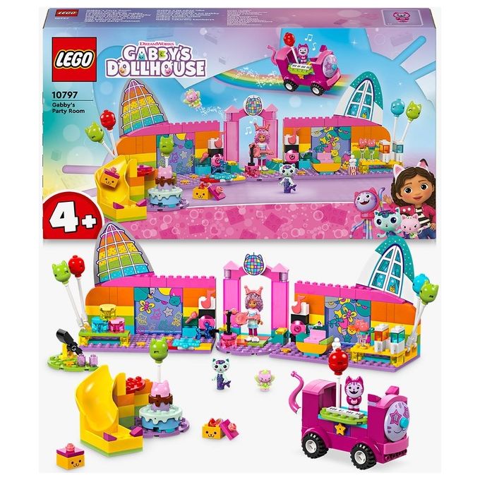 LEGO 10797 La Stanza della Festa di Gabby Set di Costruzione con 4 Personaggi e 252 Pezzi colore Multicolore