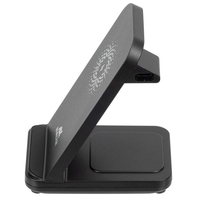 Rivacase VA4916 WH3 Caricatore Wireless 3 in 1 Ricarica 3 Dispositivi Contemporaneamente Certificato Qi 15W Nero