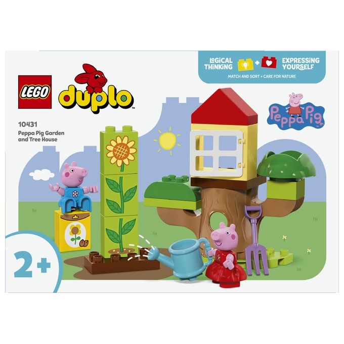 LEGO DUPLO Il Giardino e la Casa sull'Albero di Peppa Pig Giochi Educativi per Bambine e Bambini da 2 Anni Playset Creativo con Personaggi e Accessori Giocattolo Idea Regalo di Compleanno 10431