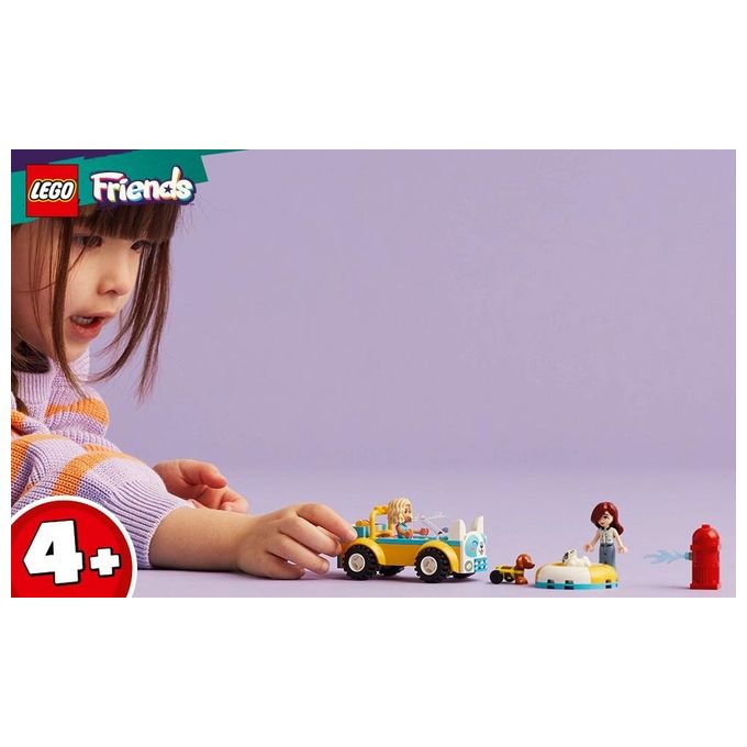 LEGO Friends Auto per la Toelettatura dei Cani Macchina Giocattolo da Costruire con 2 Personaggi 2 Cuccioli e Accessori per la Cura degli Animali Giochi per Bambine e Bambini da 4 Anni 42635