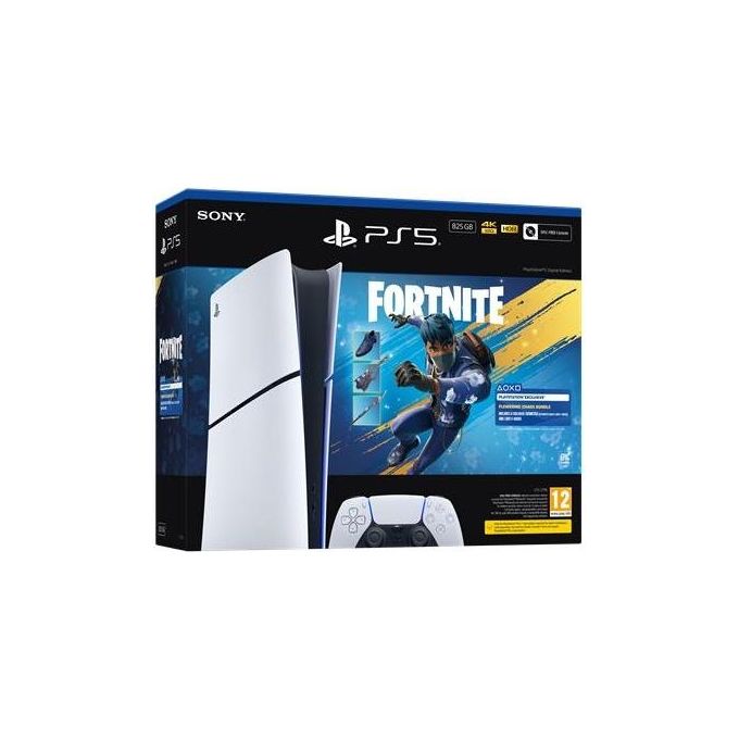 Sony PlayStation 5 Slim Digital Edition, Bundle Fortnite Flowering Chaos, 825GB, Nero-Bianco