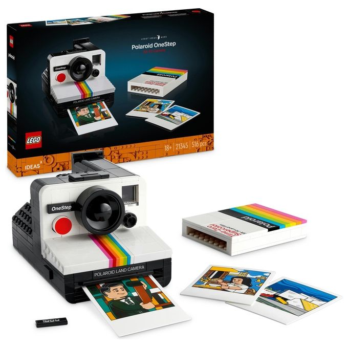 LEGO Ideas Fotocamera Polaroid OneStep SX-70 21345 Modellismo da Costruire per Adulti, Regali Creativi, Oggetti da Collezione