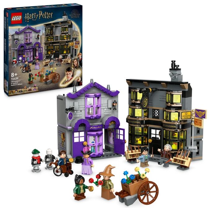 LEGO Harry Potter Olivander e Madama McClan: Abiti per Tutte le Occasioni 2 Modelli di Negozi Giocattolo da Costruire con 6 Minifigure Giochi Creativi per Bambini da 8 Anni da Collezione 76439