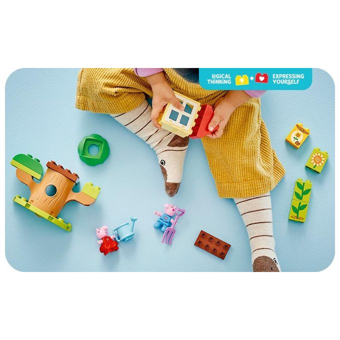 LEGO DUPLO Il Giardino e la Casa sull'Albero di Peppa Pig Giochi Educativi per Bambine e Bambini da 2 Anni Playset Creativo con Personaggi e Accessori Giocattolo Idea Regalo di Compleanno 10431