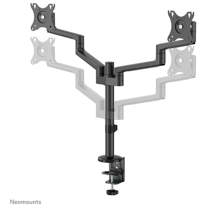 Newstar Neomounts Screen Desk Mount Supporto da Scrivania Full Motion per Due Schermi 17-27'' Nero