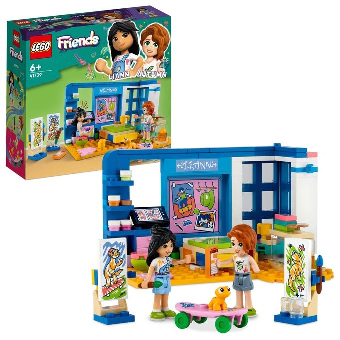 LEGO Friends 41739 La cameretta di Liann, Camera da Letto a Tema Artistico con Mini Bambolina Autumn, Giochi per Bambini 6+