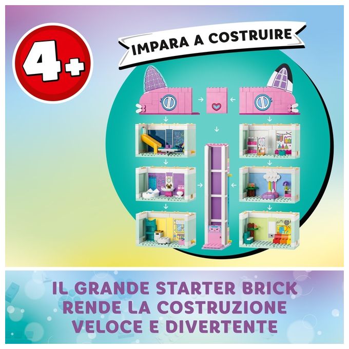LEGO 10788 La Casa delle Bambole di Gabby, Casa Giocattolo a 4 Piani e 8 Stanze con i Personaggi di Gabby, Regalo Bambini 4+
