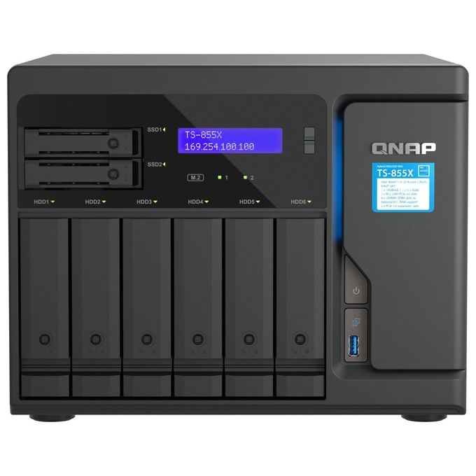 Qnap TS-855X SAN Tower Collegamento Ethernet LAN Nero C5125