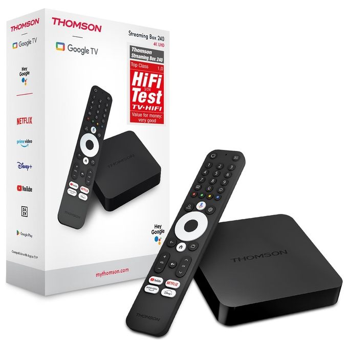Thomson Streaming Box Ultra HD Android con Risoluzione Avanzata e integrazione Smart 4K