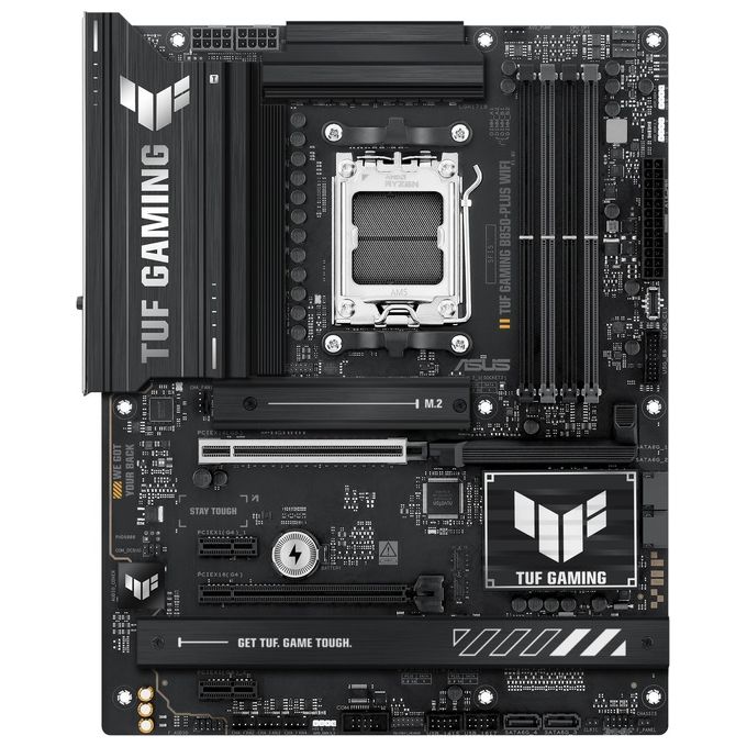 ASUS TUF Gaming B850-Plus WiFi Scheda Madre AMD ATX 1421 Fasi Alimentazione Slot DDR5 PCIe 5.0 Ready 3 slot M.2 WiFi 7 Ethernet Realtek 25 GB USB-C da 20 Gbps BIOS Flashback e Aura Sync