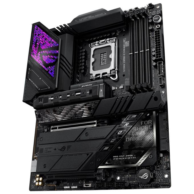 ASUS ROG Strix Z890-E Gaming WiFi Scheda Madre Intel ATX 18122 Fasi di Alimenrtazione Slot DDR5 PCIe 5.0 GPU di Nuova Generazione 7 slot M.2 WiFi 7 AI Overclocking AI Networking II