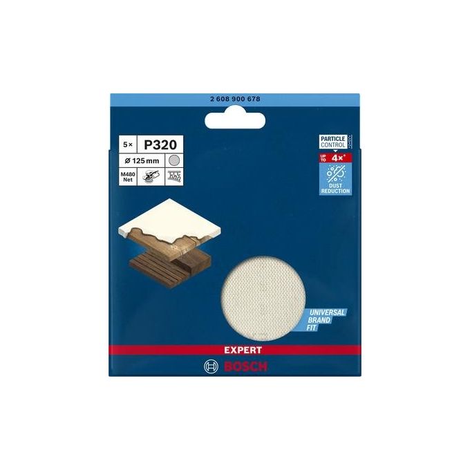 Bosch EXPERT Disco Abrasivo Rete M480 125mm K320 5x