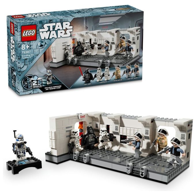 LEGO Star Wars 75387 Imbarco sulla Tantive IV, Giochi Bambini 8+, Scena nell'Astronave Giocattolo da Costruire con Minifigure