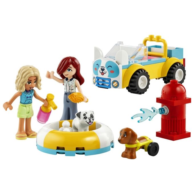 LEGO Friends Auto per la Toelettatura dei Cani Macchina Giocattolo da Costruire con 2 Personaggi 2 Cuccioli e Accessori per la Cura degli Animali Giochi per Bambine e Bambini da 4 Anni 42635