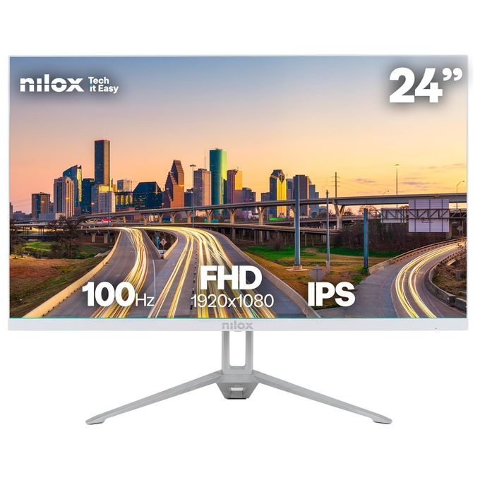 Nilox NXM24FHD100W Monitor per Pc 23.8'' Ips 100hz Bianco