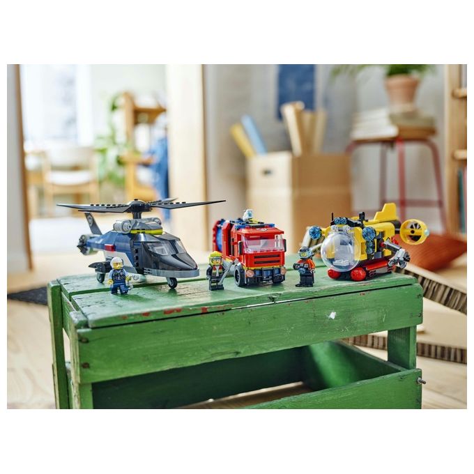 LEGO Set Costruzioni City 60462 Elicottero Autopompa Sottomarino MixeMatch per Creativita' senza Confini